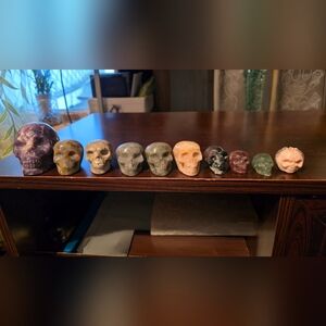 Colorful Stone Skull Collection